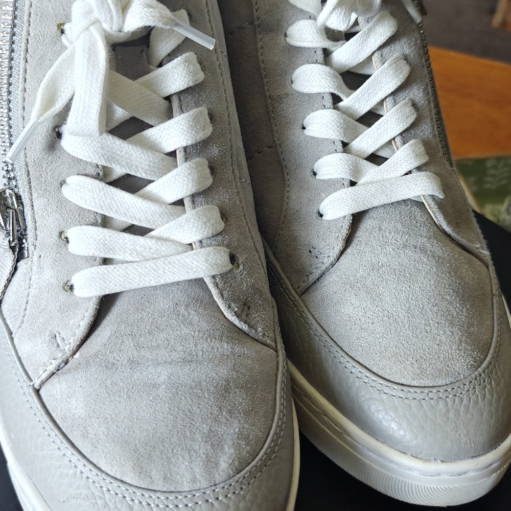 Naturalizer Gray High-Top Sneakers with Zipper - Picture 6 of 11